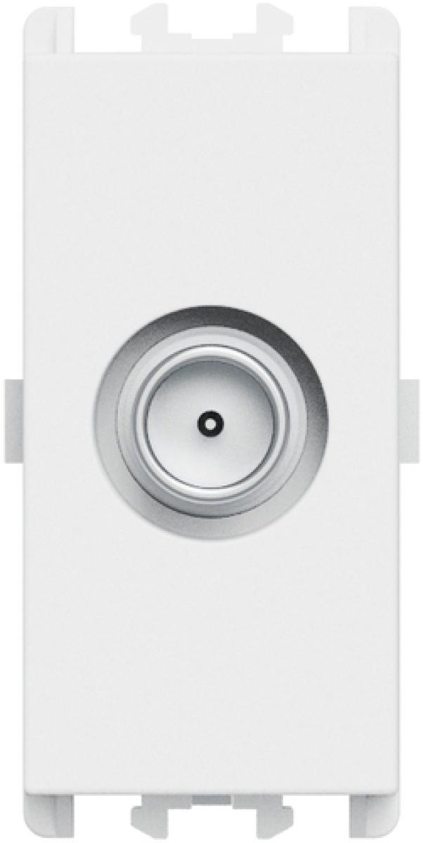 presa tv passante maschio 1 modulo bianca opaca urmet lybra