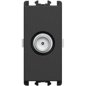 Presa tv passante maschio  1 modulo attenuazione 5 db lybra nero - 27405.n