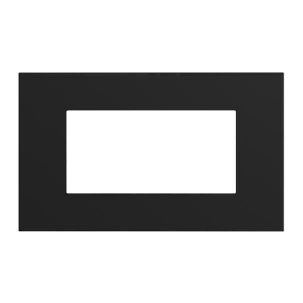 placca urmet 4 moduli nero tecnopolimero serie lybra vista frontale