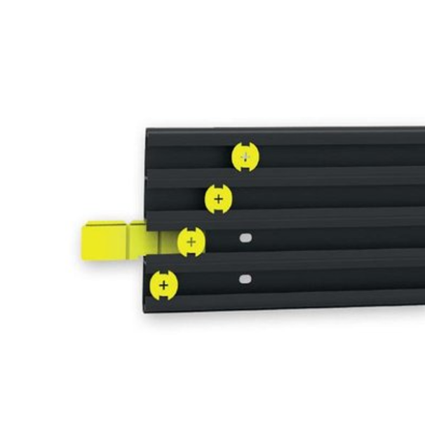 canalina portacavi pvc battiscopa 4 scomparti vista sezione con coperchio