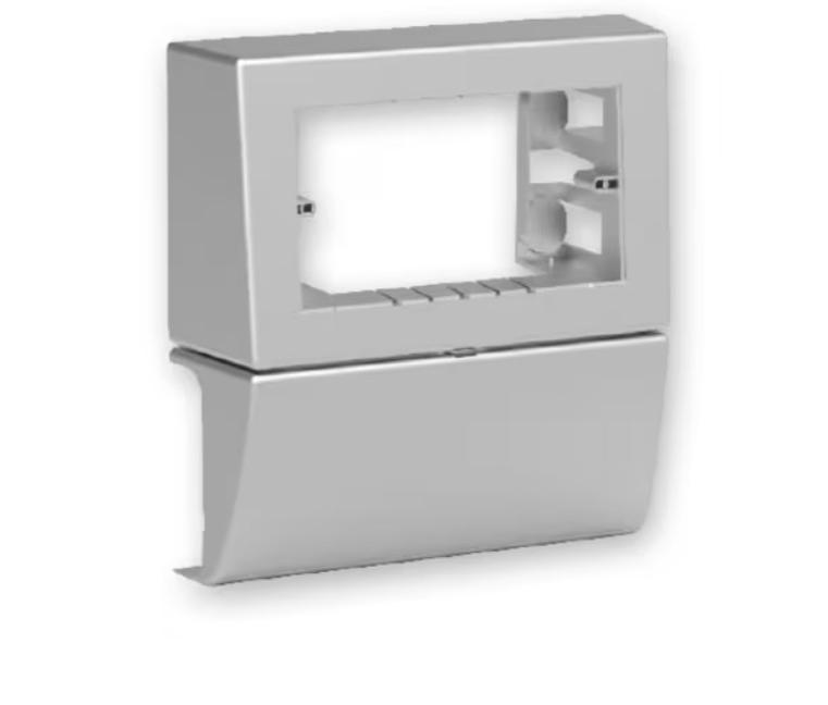 scatola porta apparecchi 4 moduli wing design decorazione alluminio