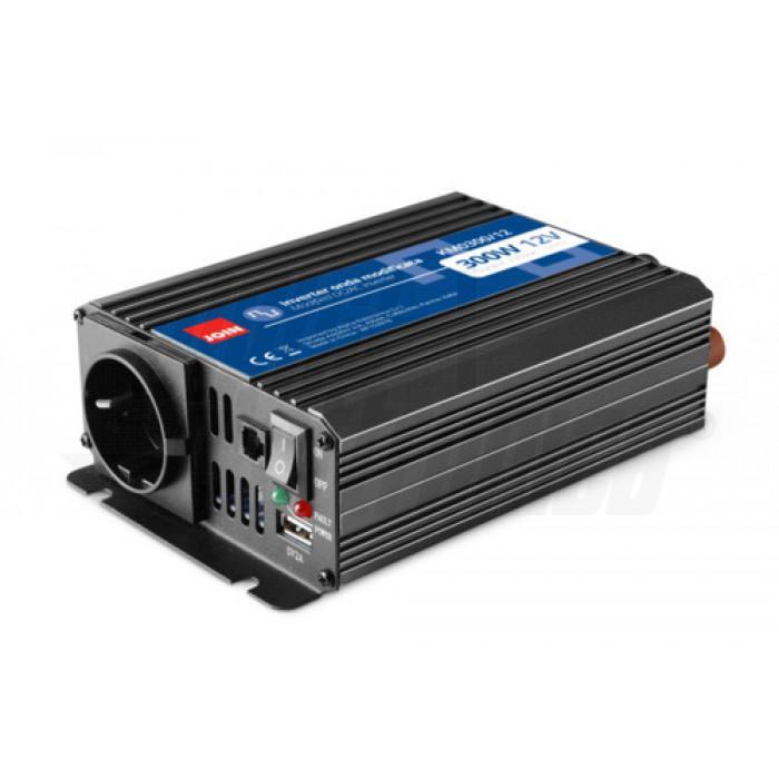 inverter onda modificata 300w 12v alpha elettronica vista laterale modello km0300 12