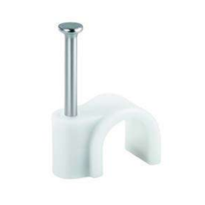 Graffette bianche cavo ø5mm100 pezzi   - 60709