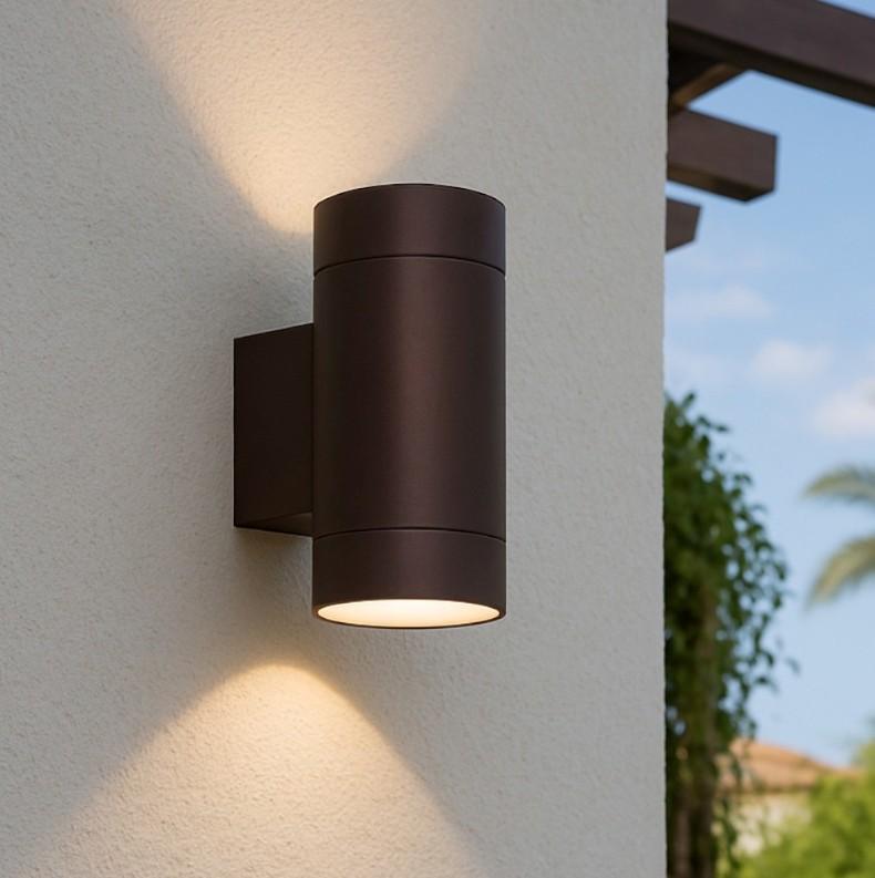 disegno tecnico applique da esterno con misure altezza 160 mm diametro 64 mm