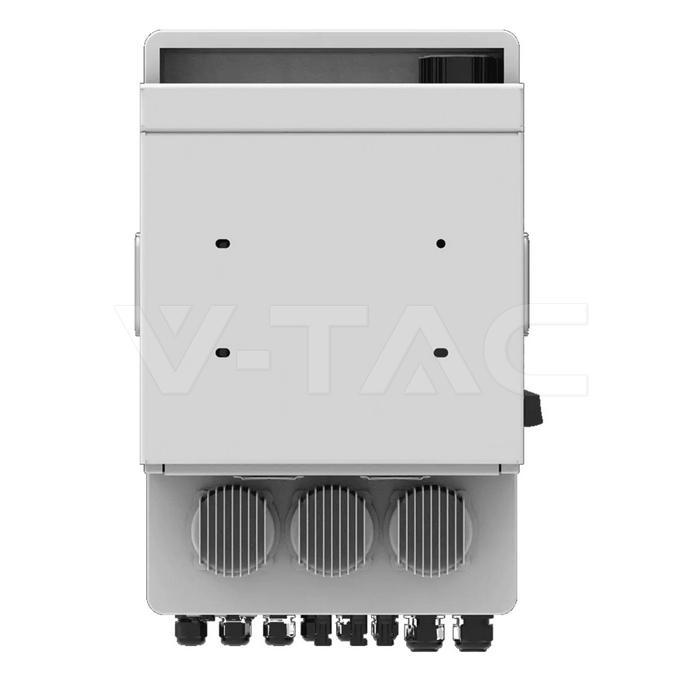 inverter ibrido solare trifase v tac vista posteriore con ventole