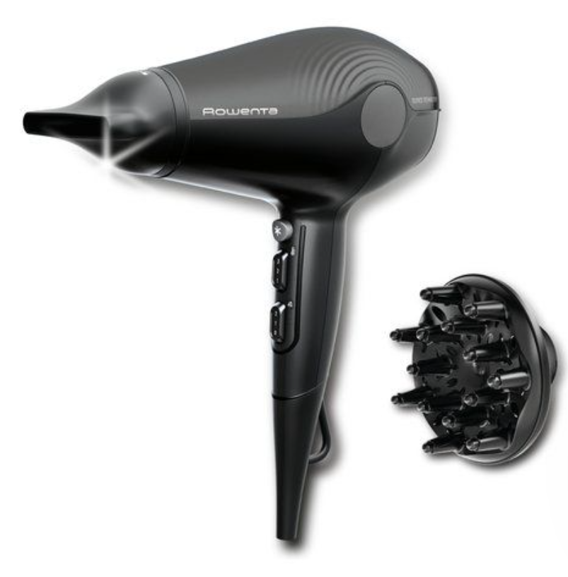 asciugacapelli ionico rowenta 1800 watt nero con accessorio diffusore