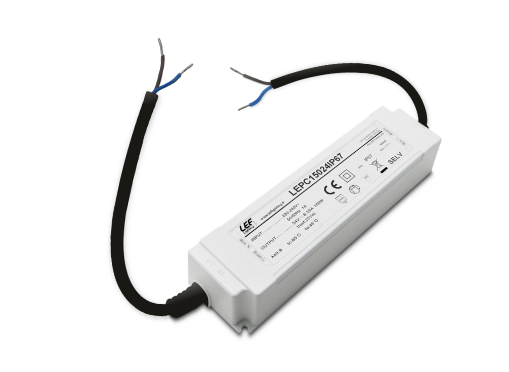 alimentatore led esterno 100w 24v ip67 resinato lef driver professionale