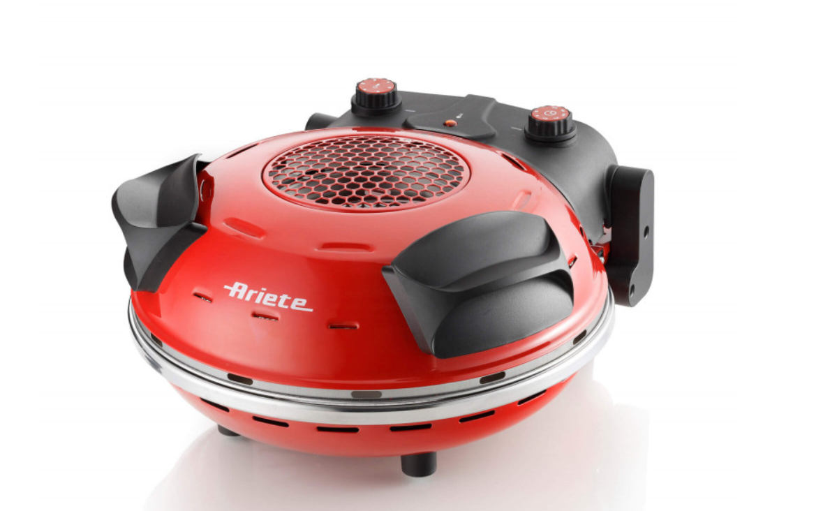 forno pizza elettrico Ariete pizzeria gourmet vista dall alto con manopole controllo
