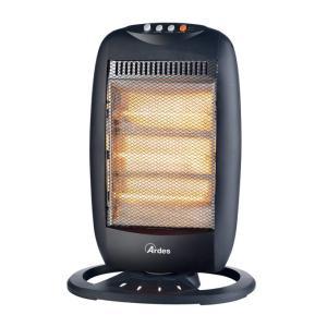 Stufa alogena oscillante 3 livelli 1200w nera  ar454b riscaldamento rapido ambienti fino 40m³