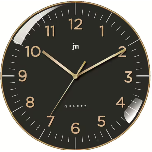 Orologio da parete tondo nero diametro 30 centimetri 00972n