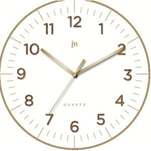 Orologio da parete tondo design bianco 30cm  00972b