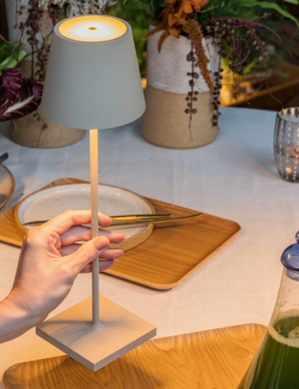 zafferano lampada da tavolo led dimmerabile sabbia zafferano ld1340s3 uso interno esterno - foto 3