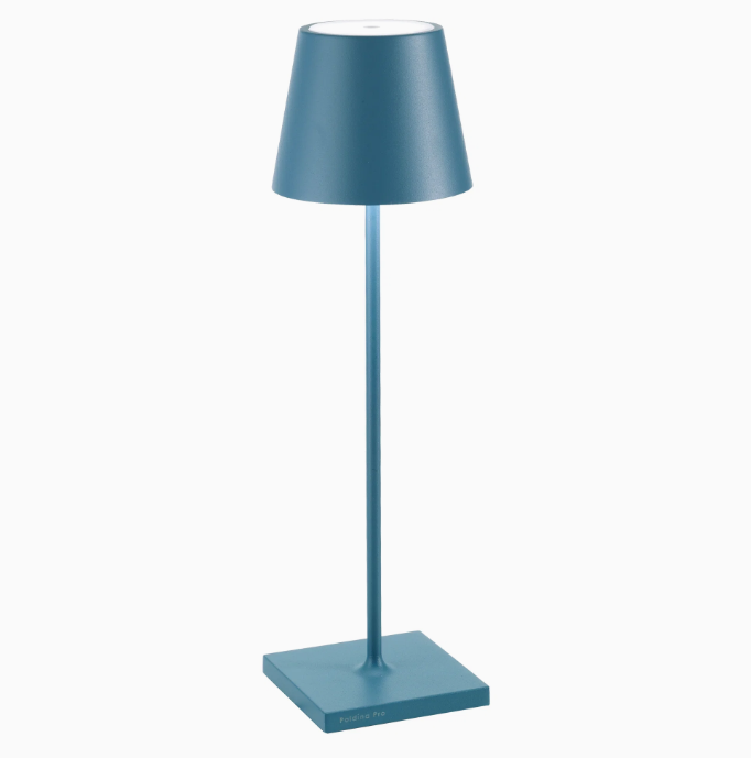 lampada da tavolo ricaricabile led zafferano poldina blu avio lampada da tavolo ricaricabile led zafferano poldina blu avio
