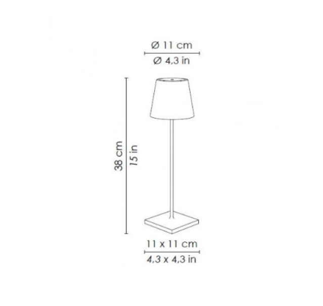dimensioni lampada da tavolo 38 cm base 11x11 cm paralume 11 cm schema dimensioni lampada da tavolo altezza 38 cm base 11x11 cm paralume diametro 11 cm