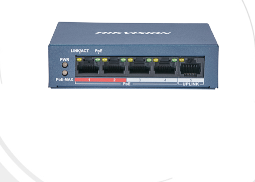 switch poe 4 porte hikvision gestione rete alimentazione integrata