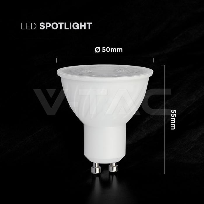 LED Faretto CREE CHIP 6W GU10 Ripple Plastica 4000K 110u00b0 u2013 SKU 211936 u2013 V-TAC 02