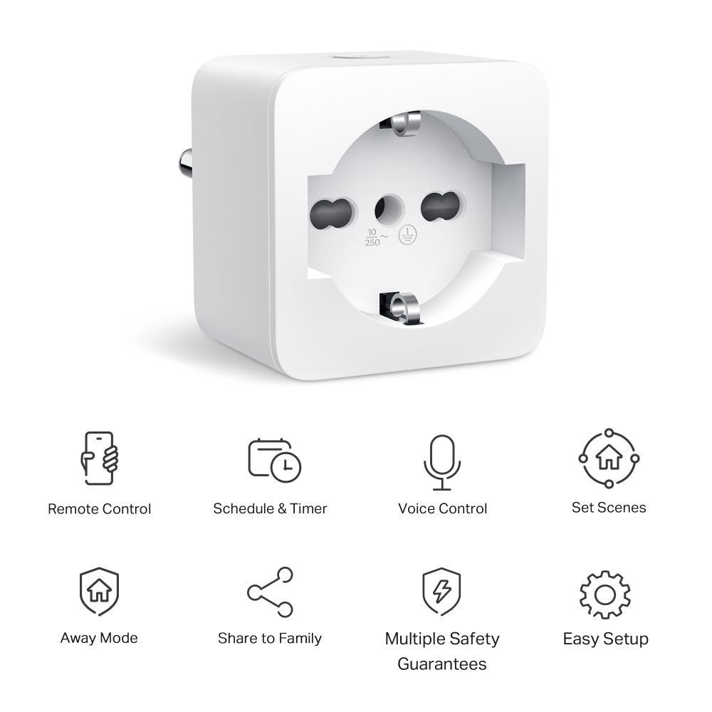 mini presa smart wifi tasto accensione design compatto