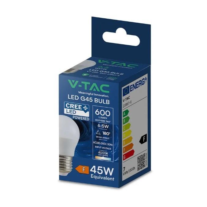 lampadina led g45 attacco e27 6 5w luce bianco caldo 3000k