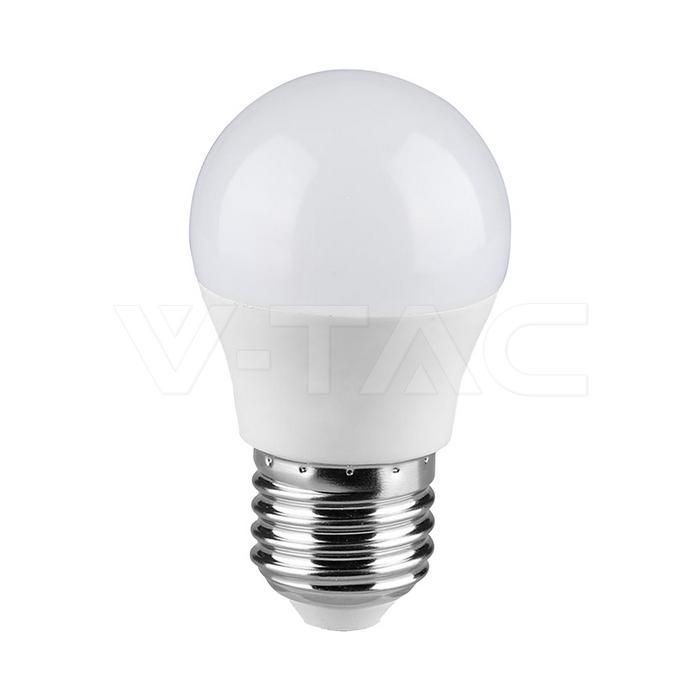 lampadina led e27 v tac 6 5w 4000k globo opale