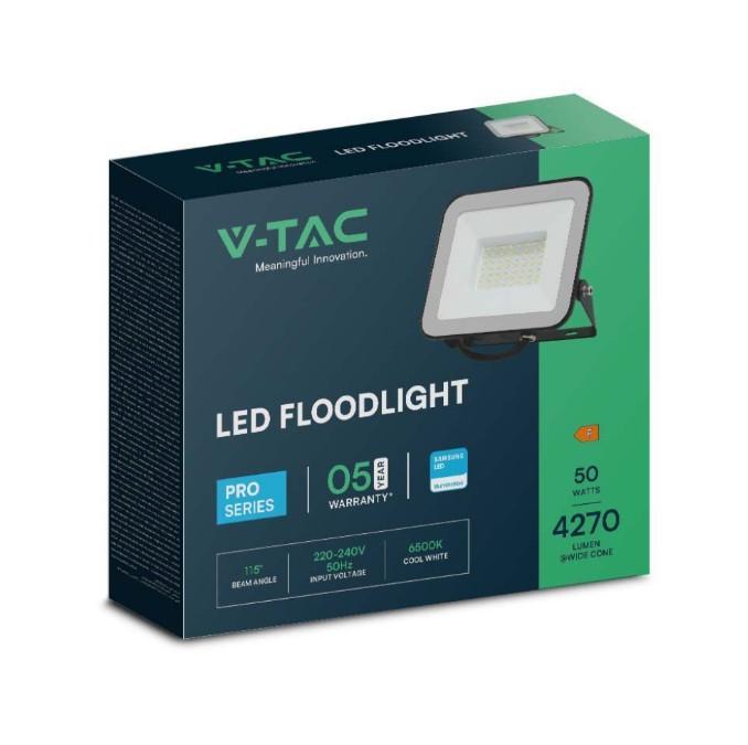 proiettore led v tac 50w con staffa orientabile