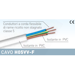 Matassa cavo h05vv-f 3g1mm2 50m  - 11703