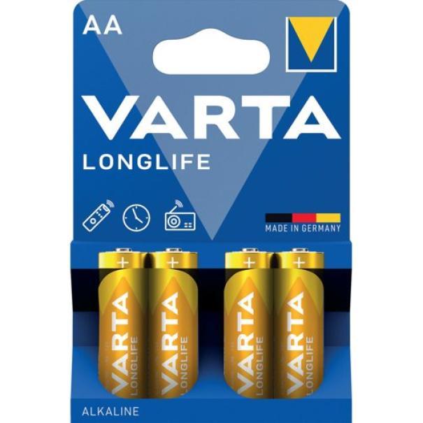 Batterie AA VARTA Longlife Alcaline set4  - 04106101414 01