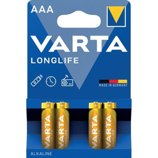 Batterie AAA VARTA Longlife Alcaline set4  - 04103101414 01