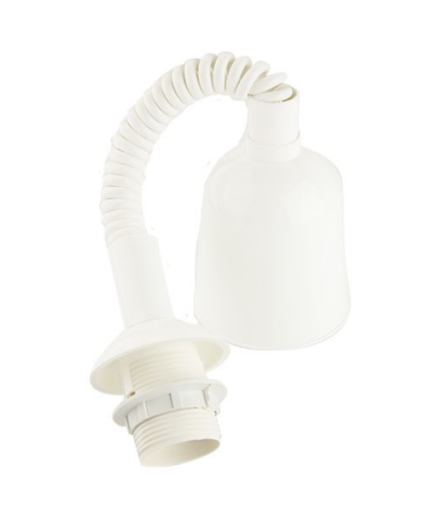 pendel saliscendi termoplastico e27 bianco cavo allungabile