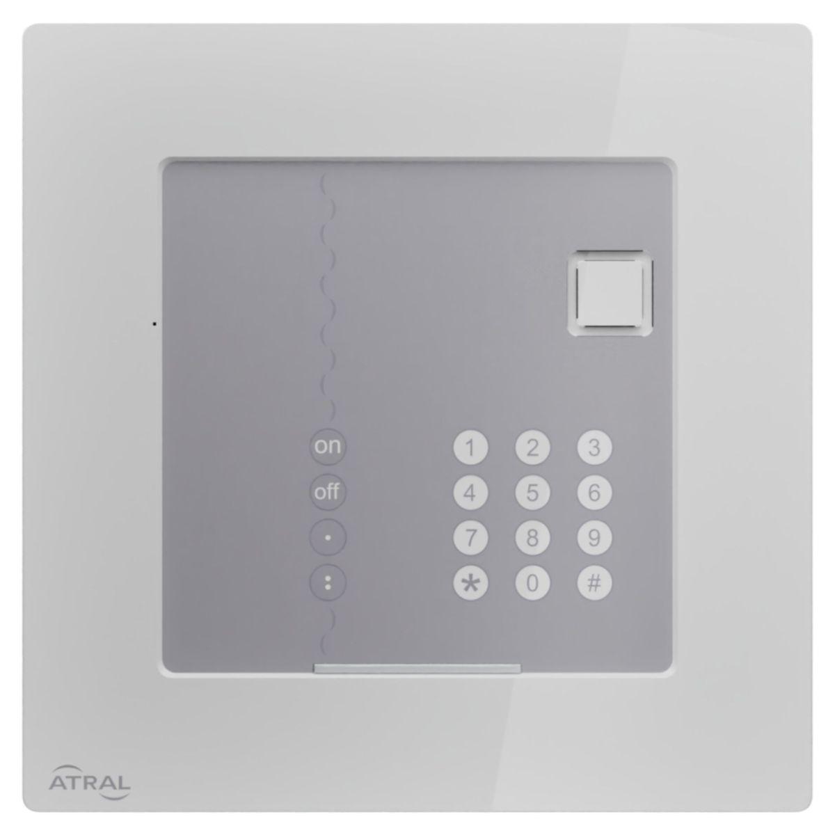 Centrale allarme Logisty Hager pannello frontale con tastiera integrata sei gruppi sessanta rivelatori DL360AX