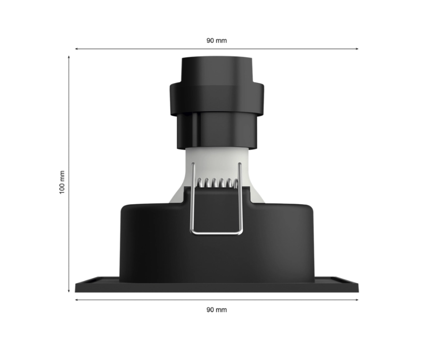 Faretto da incasso Philips quadrato 9x9 cm colore bianco orientabile con luce smart per interni moderni