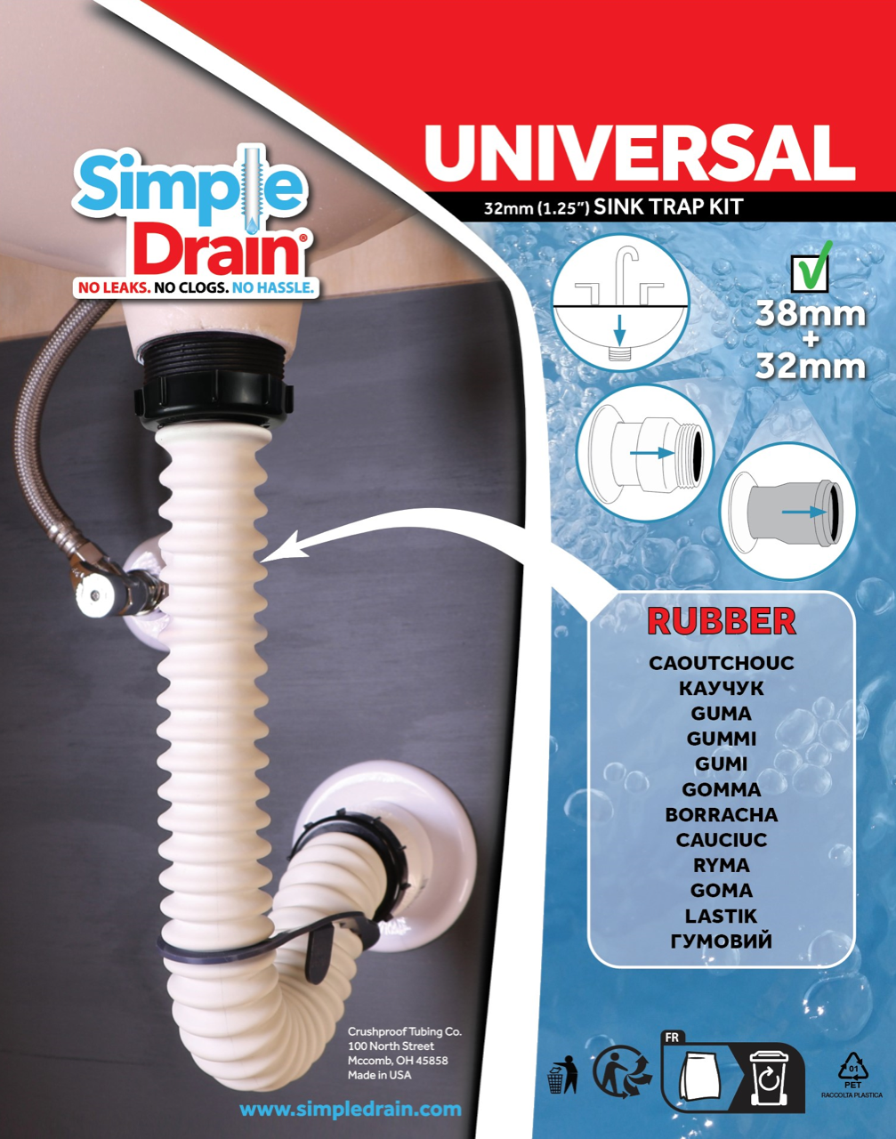 simple drain kit universale sifone in gomma simple-drain - foto 3
