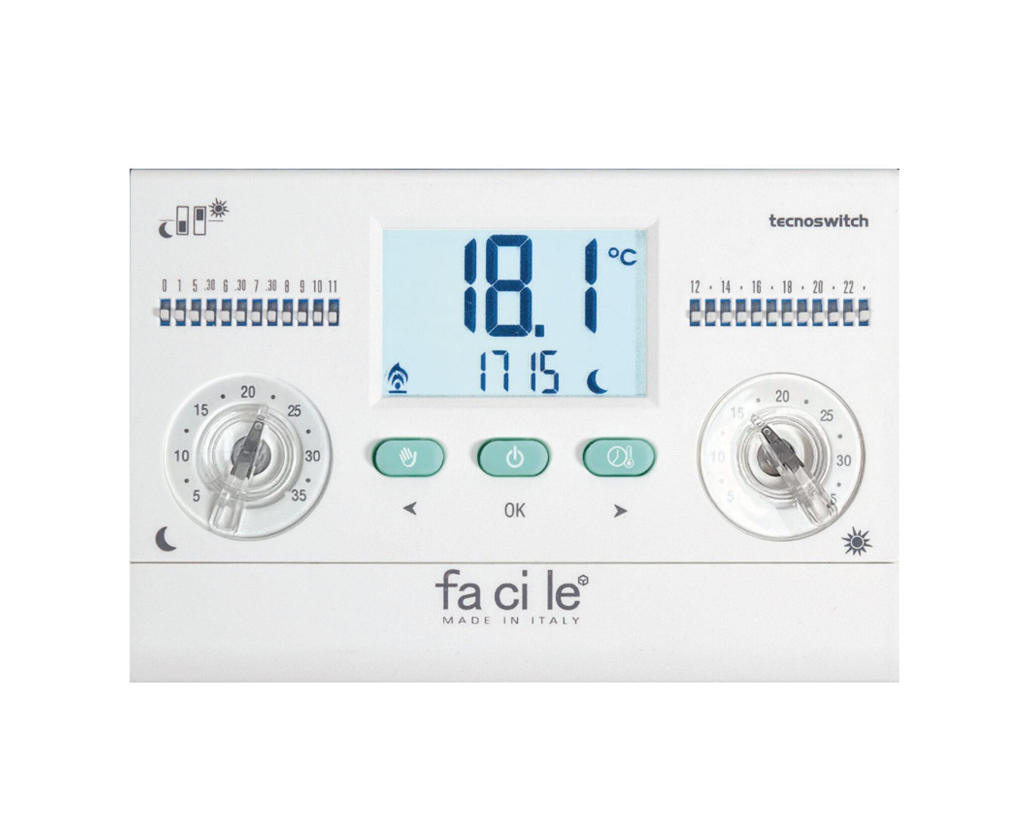cronotermostato giornaliero da parete tecno switch con display lcd retroilluminato