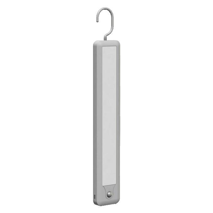 barra luminosa led portatile con gancio corpo slim ricarica usb 270mm