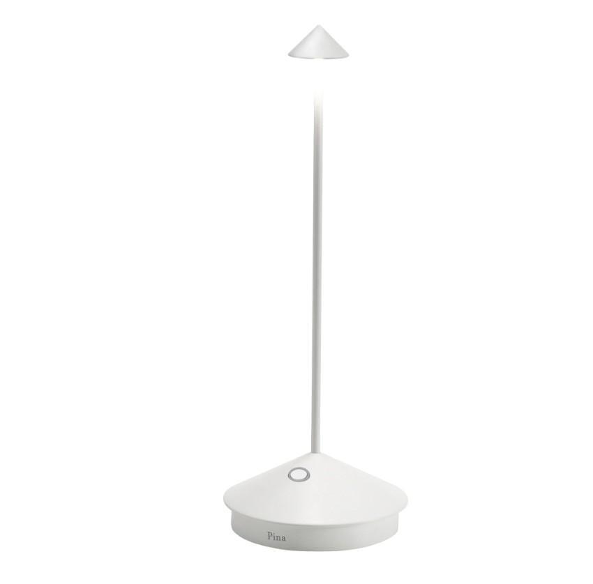 Pina lampada da tavolo Poldina Zafferano bianca touch - LD2650B3 01