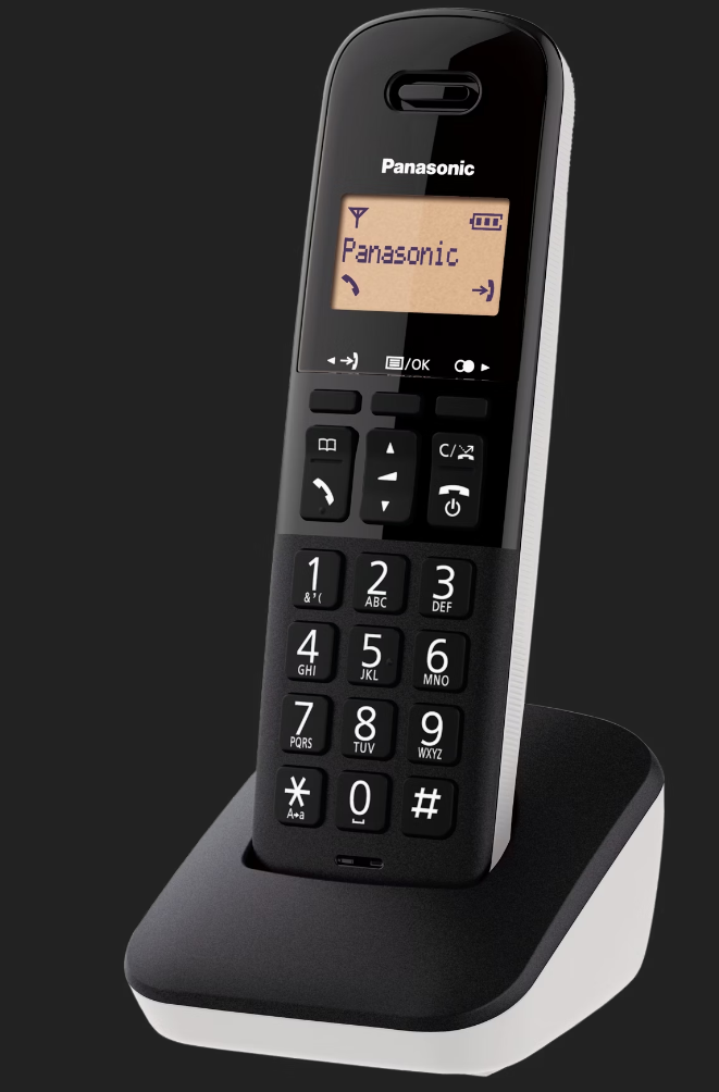 telefono cordless panasonic con base e display lcd retroilluminato