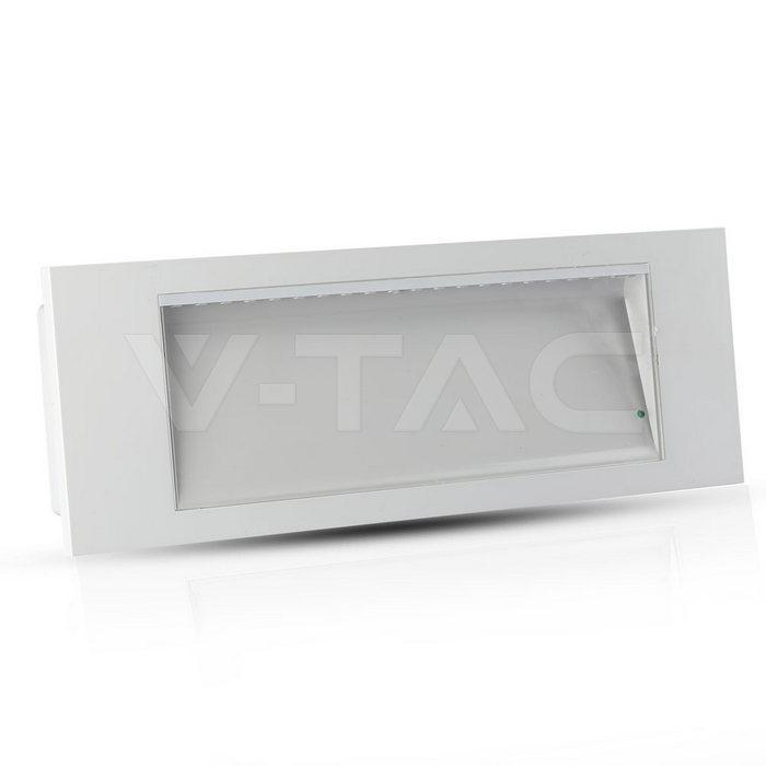 lampada di emergenza led da incasso v tac vt 511 frontale