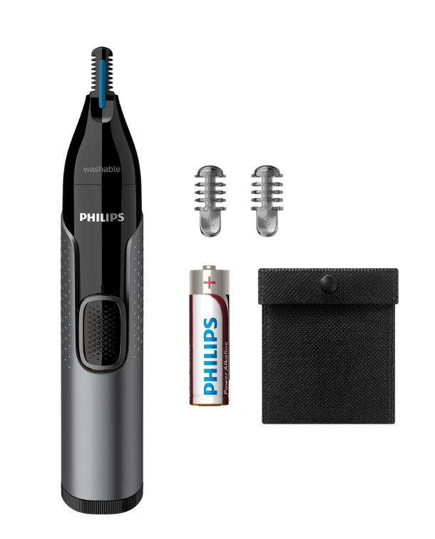 rifinitore philips naso orecchie sopracciglia con accessori e custodia