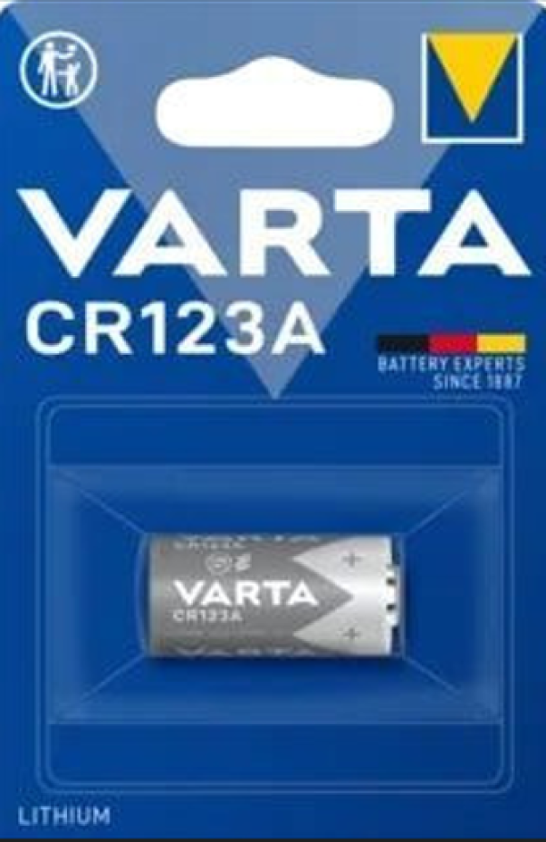 confezione batteria varta cr123a al litio