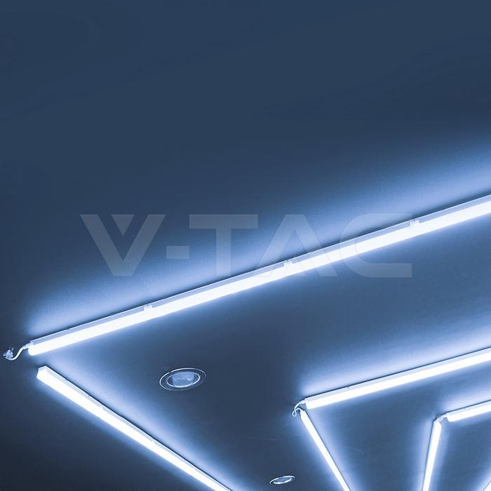 regletta led t5 v tac installata a soffitto luce bianco freddo