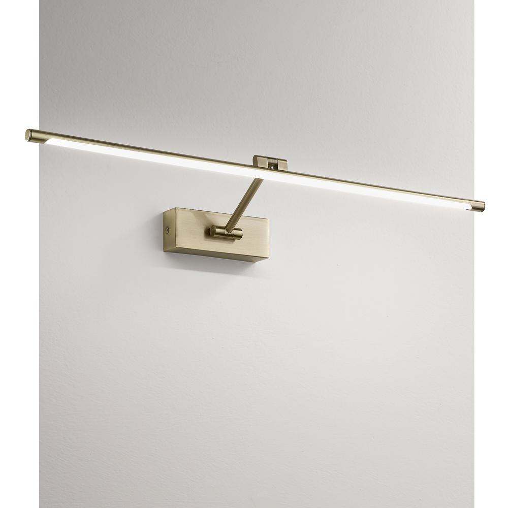 applique da parete led integrato 12w in metallo brunito per interni