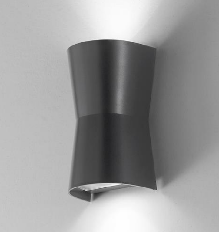 applique da parete antracite finitura sabbiata attacco gu10