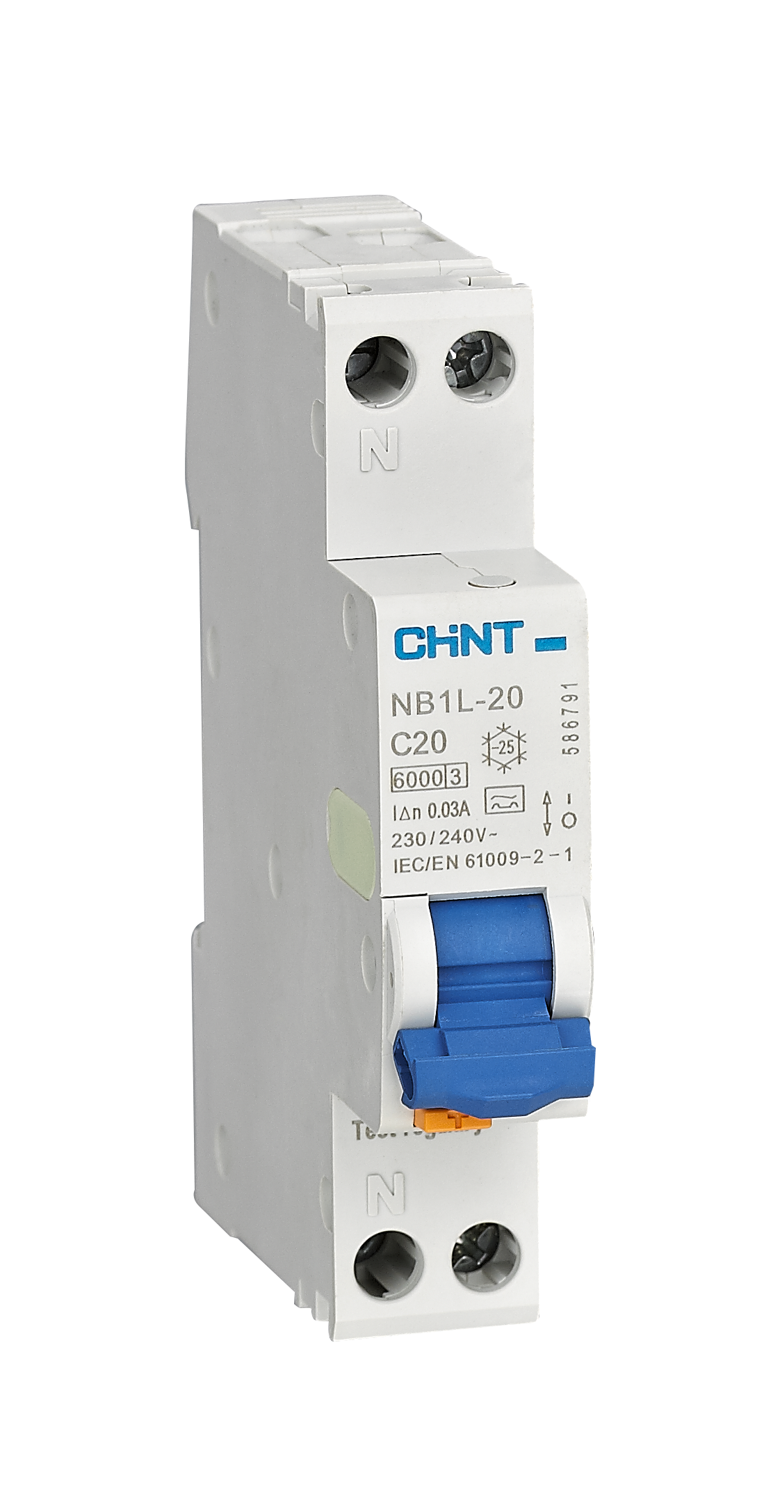 interruttore magnetotermico differenziale chint nb1l 20 1p n curva c 30ma