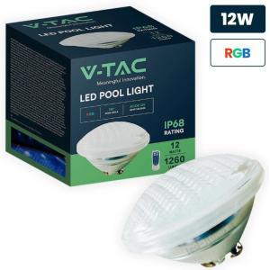 Faro piscina led rgb 12w par56 v tac 217562