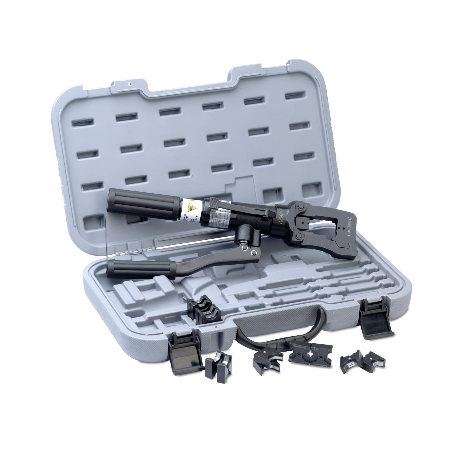 pressa oleodinamica manuale bm con cassetta custodia e matrici serie 82