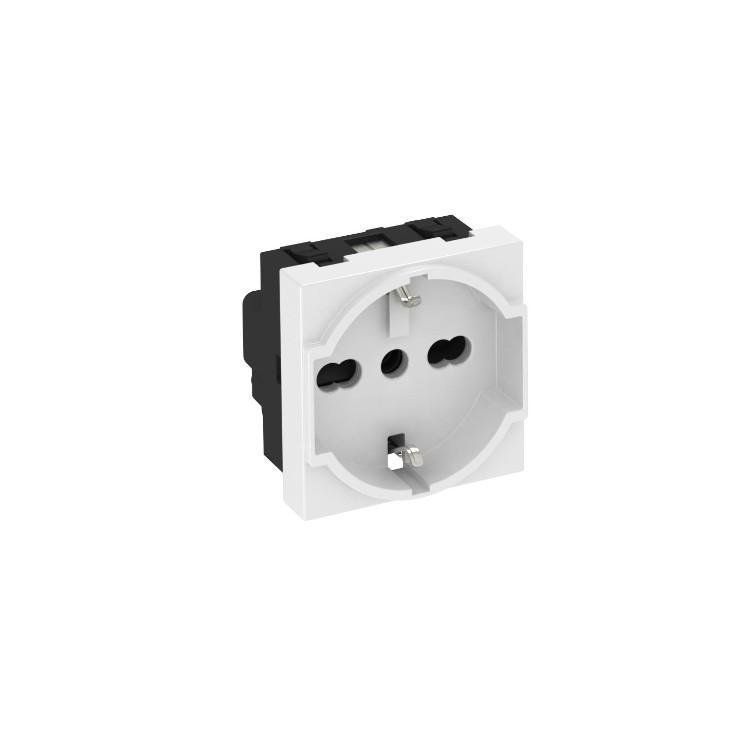 presa unel italia p40 1 modulo 45x45 bianca obo bettermann