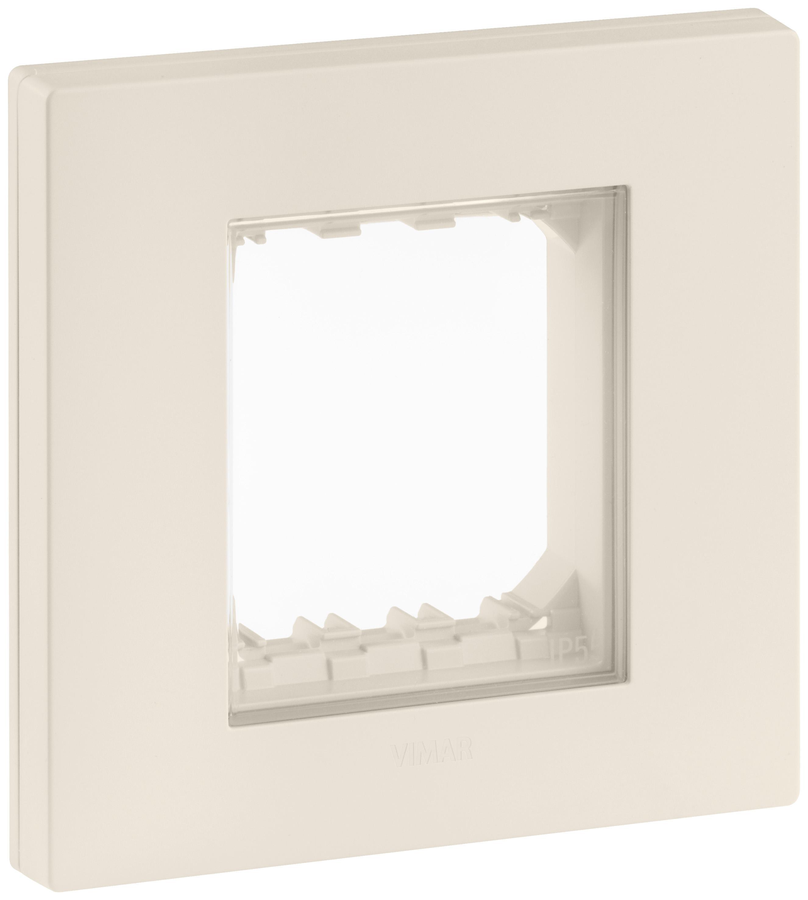 Calotta da parete ip55 2 moduli finitura canapa