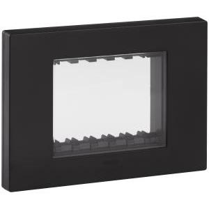Placca calotta ip55 3 moduli nero  30943.02