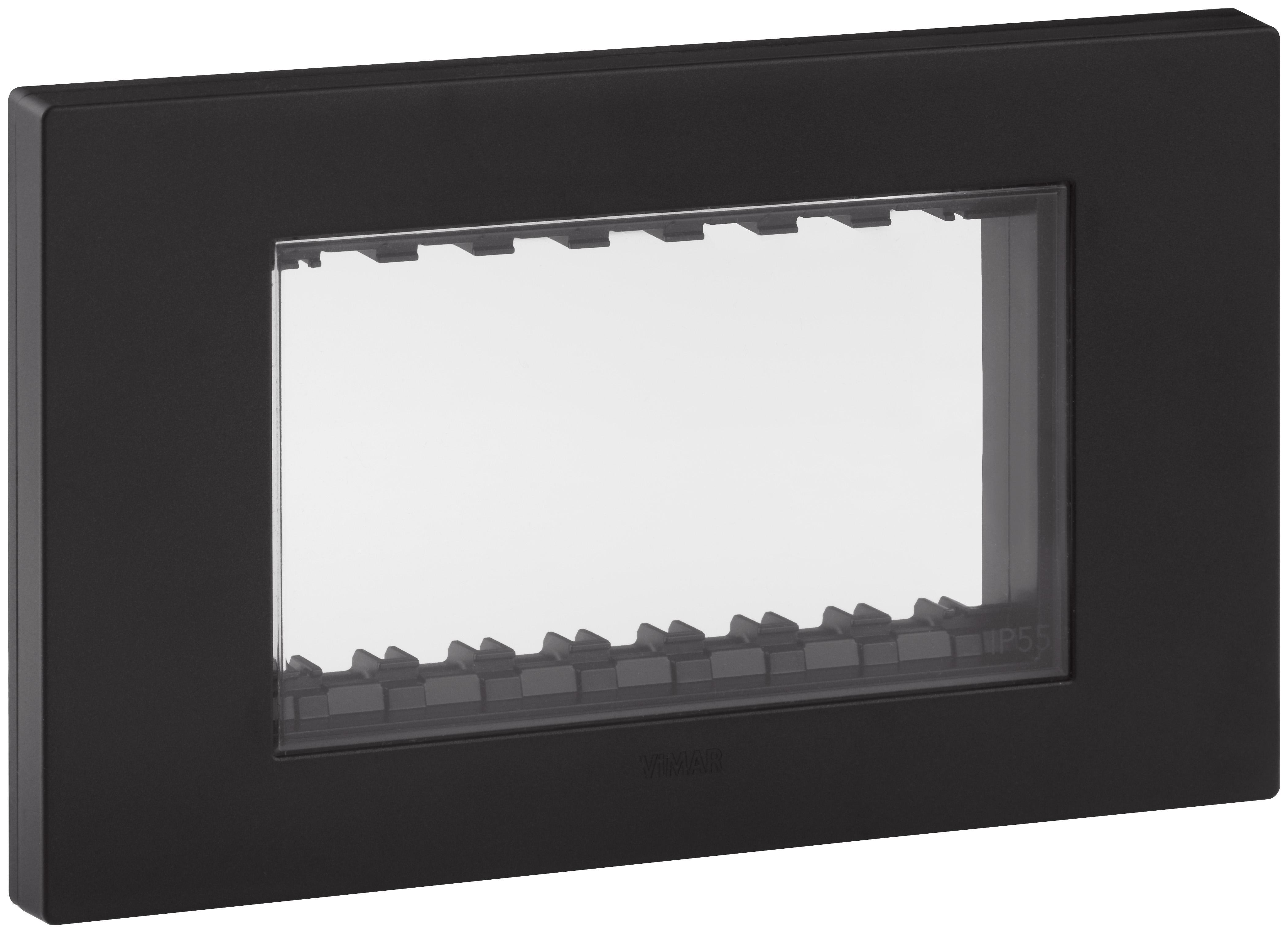 calotta da parete ip55 4 moduli linea colore nero vimar