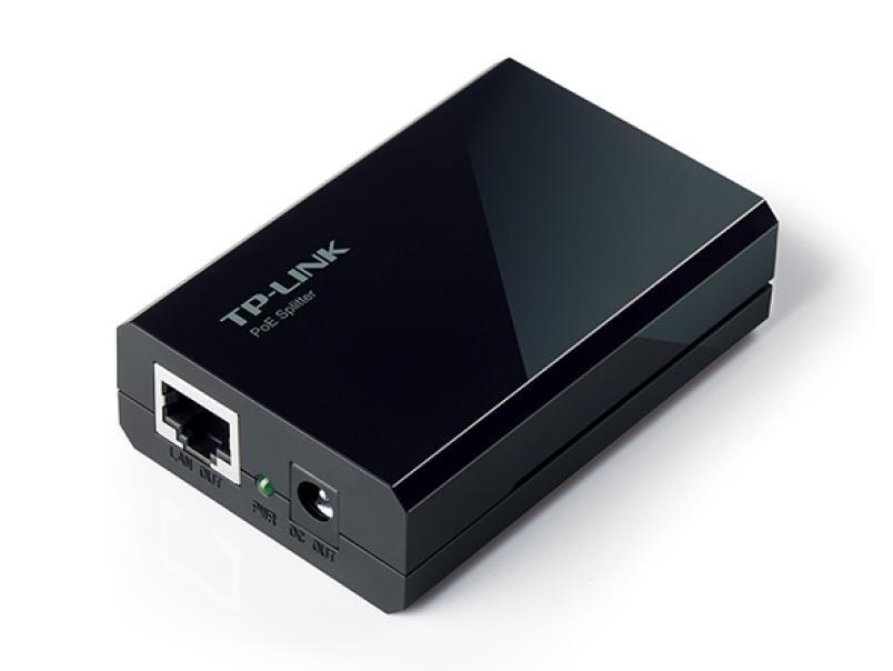 splitter poe dettaglio porta rj45 lan out led pwr e uscita dc out