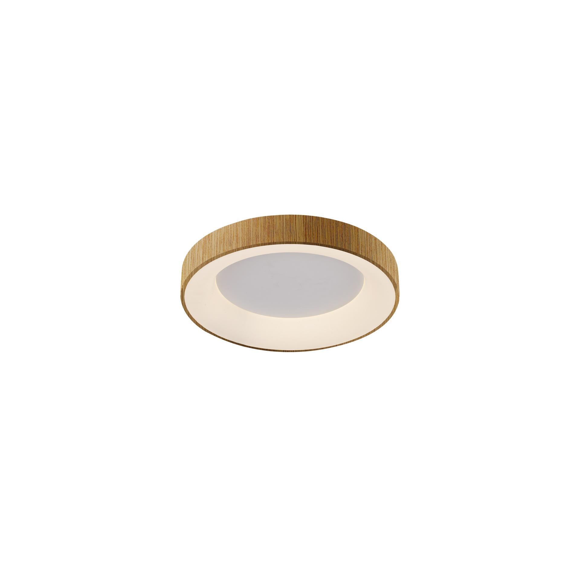 plafoniera led a soffitto finitura legno diametro 38 cm